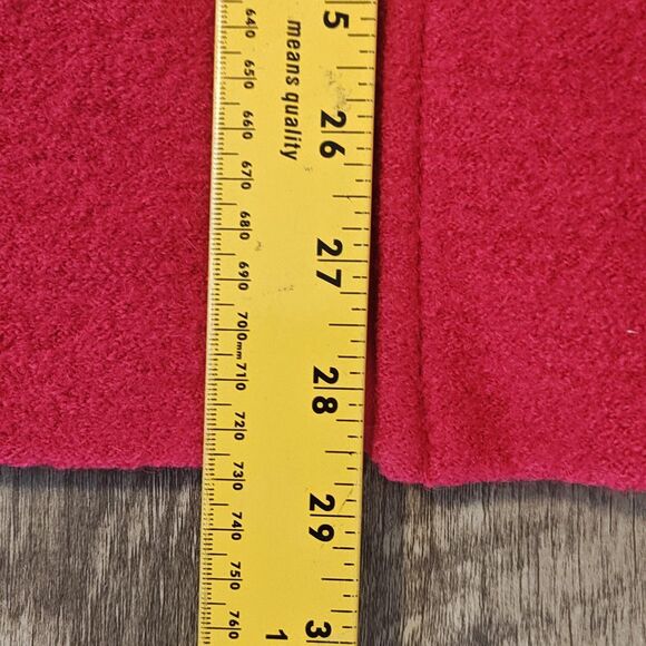 Lands' End Jacket Womens 16 Fuchsia Pink Wool Blend Full Zip Stand Collar - Picture 11 of 13